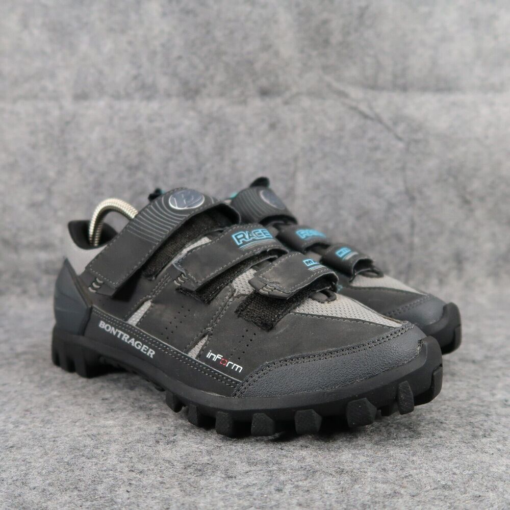 Bontrager Shoes Women 9.5 Cycling Race MTB Inform 3 Strap eSoles Spinning Grey